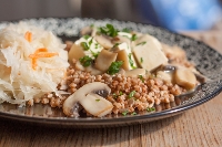 Tofu w sosie pieczarkowym (a właściwie sos pieczarkowy z tofu)