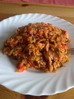 A'la risotto z pieczarkami i papryką