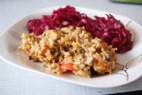 A'la risotto z pieczarkami i papryką
