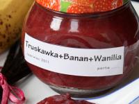 Dżem z truskawek i bananów pachnący wanilią