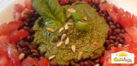 Pesto bazyliowo-szpinakowe z migdałami (raw food, witariańskie)