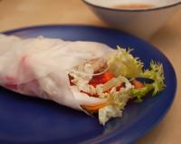 Mój pierwszy własnoręczny spring roll w życiu :D