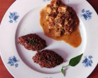 Tofu z sosem curry i czerwonym ryżem