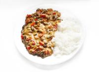 Czarna fasola w kokosowym curry