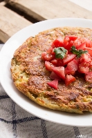 Wegańska tortilla espanola z boczniakami
