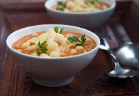 Zupa-krem pomidorowy z ciecierzycy lub fasoli