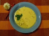 Pikantna kartoflanka z tofu i czosnkiem