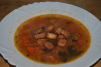 Lekka zupa czosnkowa.