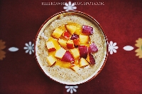 Pudding z siemienia lnianego i mango