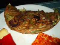 Fritatta (omlet włoski) z fasolką szparagową